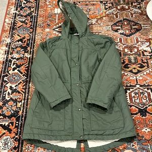 Gap Army Green Sherpa Lined Jacket XL